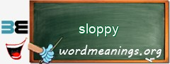 WordMeaning blackboard for sloppy